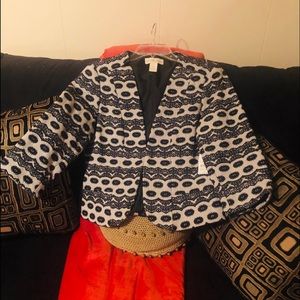 Beautiful BNWT Black & White Peplum Blazer